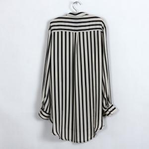 black and white vertical stripe shirt