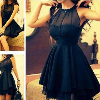 Sleeveless Black Mesh Dress