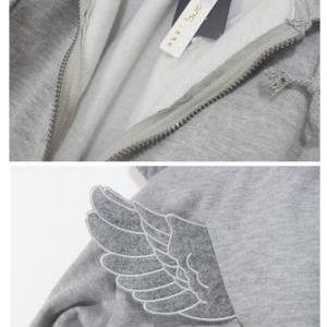 Angel Wings Hooded Zipper Sweatshirt