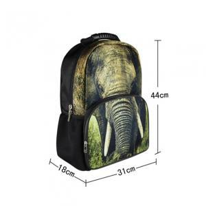 Elephant Printed Backpack In Black 0627039