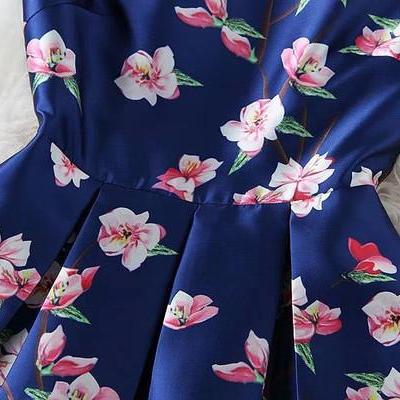 Floral Dress In Blue