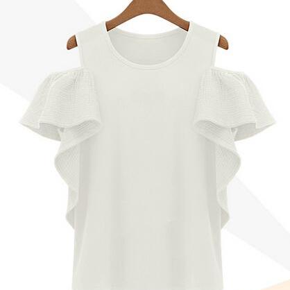 Lotus Sleeve Cotton T-shirt