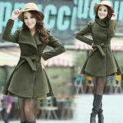 Cultivate one's morality thickening in long women's clothing woolen cloth coat