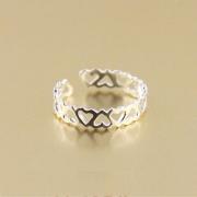 Super Cute Hollow Heart-shaped Tail Ring Sterling Silver Rings