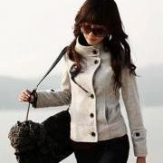 Jacket Gray Female Wool Coat AB830CI