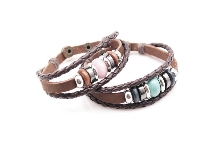 Cowhide Couple Bracelets Bracelets For Men And Women Leather Cord Cortex