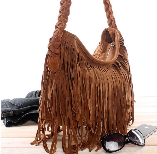 Tassel Celebrity Fringe Shoulder Messenger Cross Body Bag Handbag On Tassel Celebrity Fringe Shoulder Messenger Cross Body Bag Handbag